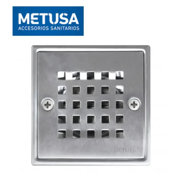 SUMIDERO CUADRADO DE ACERO INOXIDABLE 4" - METUSA