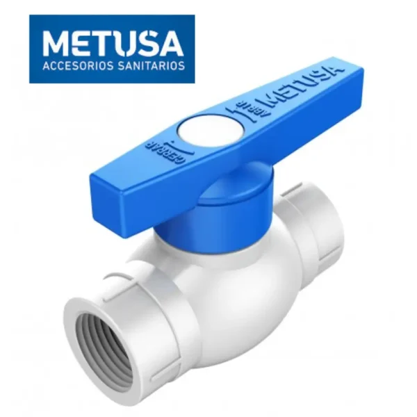 VÁLVULA PESADA ESFÉRICA PVC 3/4” CON HILOS - METUSA