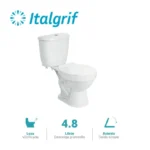 TWO PIECE CANCÚN BLANCO SIN ASIENTO - ITALGRIF