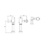 FLUXÓMETRO ELECTRONICO A BATERÍA PARA INODORO DE 4.8 LITROS - VAINSA - Imagen 2