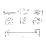 KIT DE ACCESORIOS DE LOZA BLANCO - ITALGRIF - Imagen 2