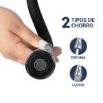 LLAVE PARA LAVADERO AL MUEBLE C/PICO FLEXIBLE NEGRO MAUI - VAINSA - Imagen 2