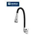 LLAVE LAVADERO CON PICO FLEXIBLE NEGRO MAUI - VAINSA