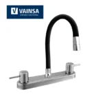 MEZCLADORA AL MUEBLE CON PICO FLEXIBLE NEGRO - VAINSA