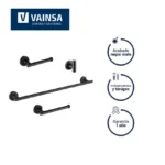 KIT DE ACCESORIOS PARA BAÑO ROMANTIK BLACK - VAINSA