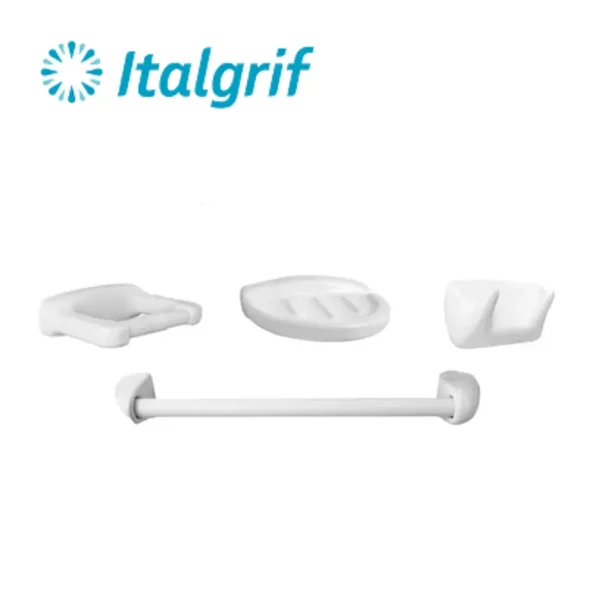 KIT DE ACCESORIOS DE LOZA BLANCO - ITALGRIF