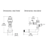 FLUXOMETRO DE INODORO A PEDAL DE 6L - HELVEX - Imagen 3