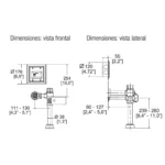 FLUXOMETRO DE SENSOR ELECTRONICO DE CORRIENTE PARA TAZA FLUX NAO Y NAO 17, 3.5 LPD - HELVEX - Imagen 3