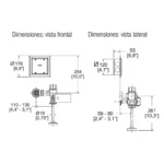 FLUXOMETRO ELECTRONICO DE CORRIENTE PARA MINGITORIO DE 3L - HELVEX - Imagen 2