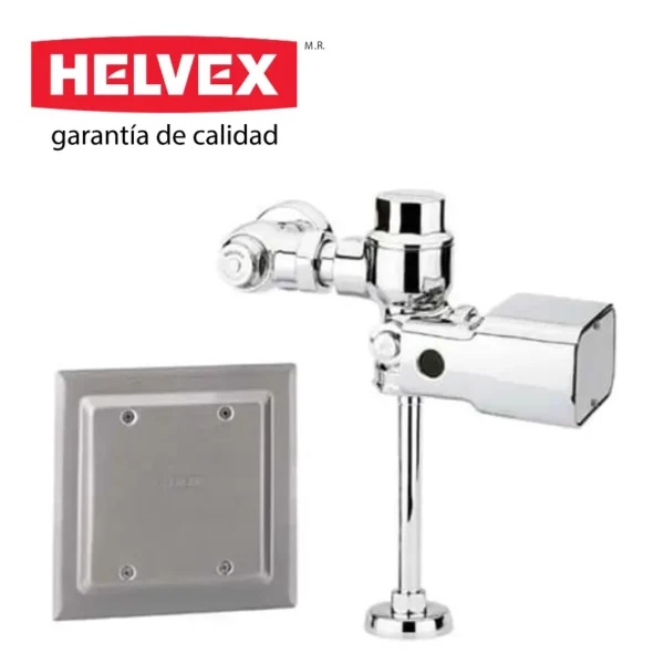 FLUXOMETRO ELECTRONICO DE CORRIENTE PARA MINGITORIO DE 1L. - HELVEX