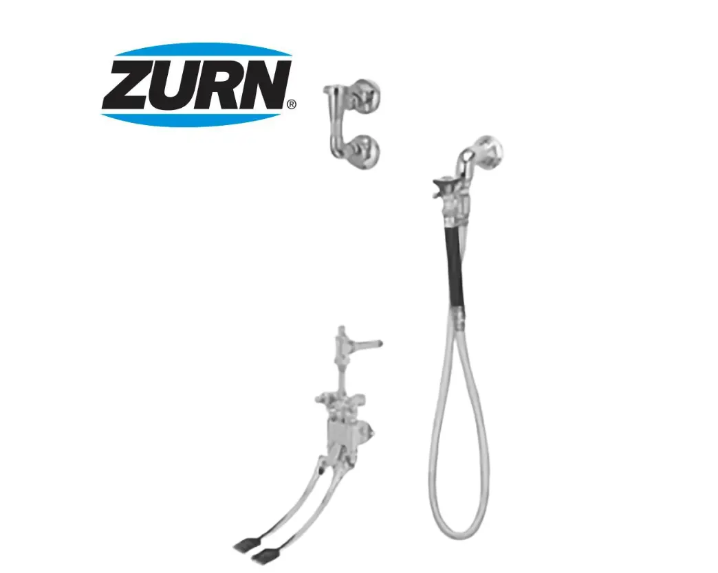 PLANTILLAS DE IMAGENES DE WEB (25) GRÍFERIA CONTROL DE PIE PARA LAVADERO CON DUCHA TELEFONO - ZURN - Imagen 1